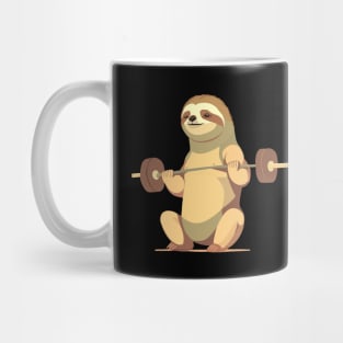 Sloth with a barbell Mug